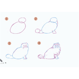 Draw 30: Cats dans le groupe Loisirs créatifs / Livres / Livres d'instruction chez Pen Store (137211)