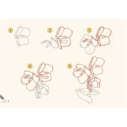 Draw 30: Flowers dans le groupe Loisirs créatifs / Livres / Livres d'instruction chez Pen Store (137215)