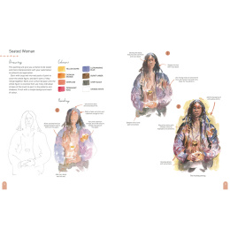 Paint 50: Watercolour Figures dans le groupe Loisirs créatifs / Livres / Livres d'instruction chez Pen Store (137228)