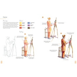Paint 50: Watercolour Figures dans le groupe Loisirs créatifs / Livres / Livres d'instruction chez Pen Store (137228)