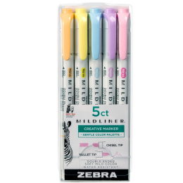 Mildliner lot de 5  Gentle dans le groupe Stylos / Crayons d'artistes / Feutres d'illustrations chez Pen Store (137262)