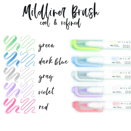 Mildliner Brush 5-pack Cool & Refined set dans le groupe Stylos / Crayons d'artistes / Feutres pinceaux chez Pen Store (137265)