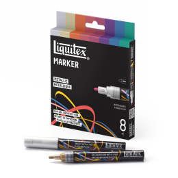 Marker Metallic lot de 8 dans le groupe Stylos / Crayons d'artistes / Marqueurs acryliques chez Pen Store (137373)