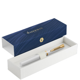 Impression White/Gold Stylo-plume dans le groupe Stylos / Stylo haute de gamme / Stylo à plume chez Pen Store (137398_r)
