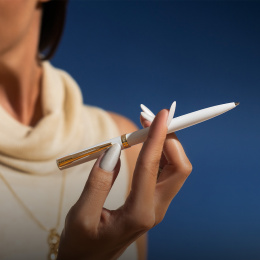 Impression White/Gold Stylo à bille dans le groupe Stylos / Stylo haute de gamme / Stylo à bille chez Pen Store (137400)
