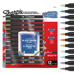 Creative Marker Brush Tip pack de 12 Earth Tones dans le groupe Stylos / Crayons d'artistes / Marqueurs acryliques chez Pen Store (137406)
