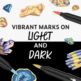 Creative Marker Brush Tip pack de 12 Earth Tones dans le groupe Stylos / Crayons d'artistes / Marqueurs acryliques chez Pen Store (137406)