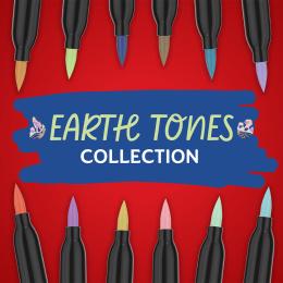 Creative Marker Brush Tip pack de 12 Earth Tones dans le groupe Stylos / Crayons d'artistes / Marqueurs acryliques chez Pen Store (137406)