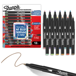 Creative Marker Fine Tip pack de 12 Earth Tones dans le groupe Stylos / Crayons d'artistes / Marqueurs acryliques chez Pen Store (137407)
