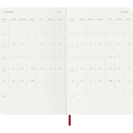 Calendrier 12M Daily 2027 Softcover Large Red dans le groupe Papiers & Blocs / Calendriers et agendas / Calendriers 12 mois chez Pen Store (137427)
