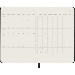 Calendrier 12M Daily 2027 Hardcover Pocket Black dans le groupe Papiers & Blocs / Calendriers et agendas / Calendriers 12 mois chez Pen Store (137432)