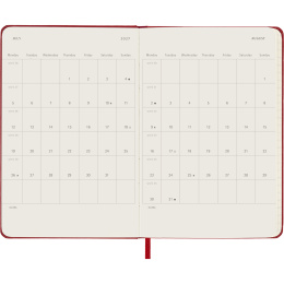 Calendrier 12M Daily 2027 Hardcover Pocket Red dans le groupe Papiers & Blocs / Calendriers et agendas / Calendriers 12 mois chez Pen Store (137435)