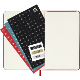 Calendrier 12M Daily 2027 Hardcover Pocket Red dans le groupe Papiers & Blocs / Calendriers et agendas / Calendriers 12 mois chez Pen Store (137435)