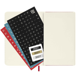 Calendrier 12M Daily 2027 Softcover Pocket Red dans le groupe Papiers & Blocs / Calendriers et agendas / Calendriers 12 mois chez Pen Store (137436)