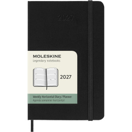 Calendrier 12M Weekly Horizontal 2027 Hardcover Pocket Black  dans le groupe Papiers & Blocs / Calendriers et agendas / Calendriers 12 mois chez Pen Store (137448)