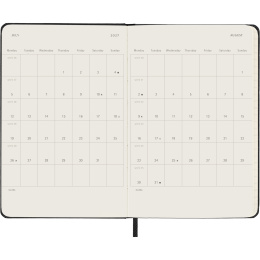 Calendrier 12M Weekly Horizontal 2027 Hardcover Pocket Black  dans le groupe Papiers & Blocs / Calendriers et agendas / Calendriers 12 mois chez Pen Store (137448)