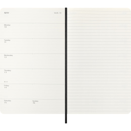 Calendrier 12M Weekly Notebook 2027 Softcover Large Black  dans le groupe Papiers & Blocs / Calendriers et agendas / Calendriers 12 mois chez Pen Store (137451)