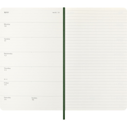 Calendrier 12M Weekly Notebook 2027 Softcover Large Myrtle Green  dans le groupe Papiers & Blocs / Calendriers et agendas / Calendriers 12 mois chez Pen Store (137453)