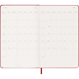 Calendrier 12M Weekly Notebook 2027 Hardcover Large Red  dans le groupe Papiers & Blocs / Calendriers et agendas / Calendriers 12 mois chez Pen Store (137455)