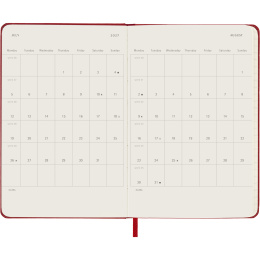 Calendrier 12M Weekly Notebook 2027 Hardcover Pocket Red  dans le groupe Papiers & Blocs / Calendriers et agendas / Calendriers 12 mois chez Pen Store (137463)