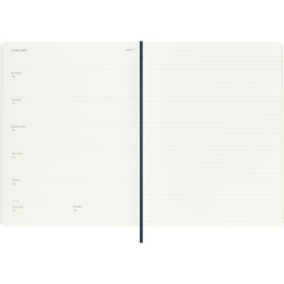 Calendrier 12M Weekly Notebook 2027 Softcover XL Sapphire Blue  dans le groupe Papiers & Blocs / Calendriers et agendas / Calendriers 12 mois chez Pen Store (137469)