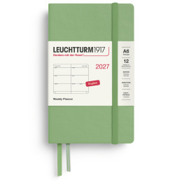Calendrier Weekly Planner 2027 A6 Sage dans le groupe Papiers & Blocs / Calendriers et agendas / Calendriers 12 mois chez Pen Store (137483)