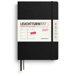 Calendrier Weekly Planner 2027 A5 Black dans le groupe Papiers & Blocs / Calendriers et agendas / Calendriers 12 mois chez Pen Store (137486)