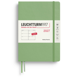 Calendrier Weekly Planner 2027 A5 Sage dans le groupe Papiers & Blocs / Calendriers et agendas / Calendriers 12 mois chez Pen Store (137490)