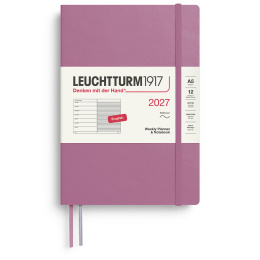 Calendrier Weekly Planner & Notebook 2027 A5 Soft Cover Dusty Rose dans le groupe Papiers & Blocs / Calendriers et agendas / Calendriers 12 mois chez Pen Store (137495)