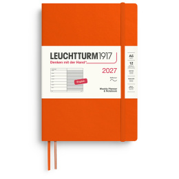 Calendrier Weekly Planner & Notebook 2027 A5 Soft Cover Pumpkin dans le groupe Papiers & Blocs / Calendriers et agendas / Calendriers 12 mois chez Pen Store (137498)