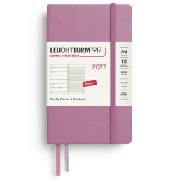 Calendrier Weekly Planner & Notebook 2027 A6 Dusty Rose dans le groupe Papiers & Blocs / Calendriers et agendas / Calendriers 12 mois chez Pen Store (137506)