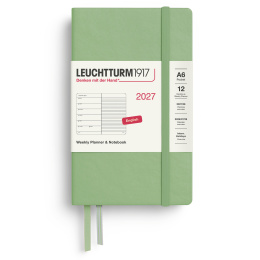 Calendrier Weekly Planner & Notebook 2027 A6 Sage dans le groupe Papiers & Blocs / Calendriers et agendas / Calendriers 12 mois chez Pen Store (137509)