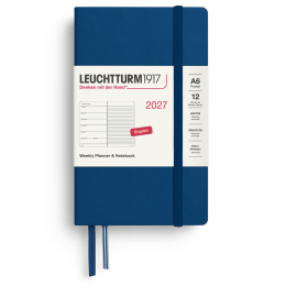 Calendrier Weekly Planner & Notebook 2027 A6 Indigo dans le groupe Papiers & Blocs / Calendriers et agendas / Calendriers 12 mois chez Pen Store (137511)