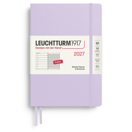 Calendrier Weekly Planner & Notebook 2026 A5 Lilac dans le groupe Papiers & Blocs / Calendriers et agendas / Calendriers 12 mois chez Pen Store (137513)