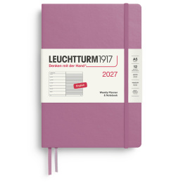Calendrier Weekly Planner & Notebook 2026 A5 Dusty Rose dans le groupe Papiers & Blocs / Calendriers et agendas / Calendriers 12 mois chez Pen Store (137514)