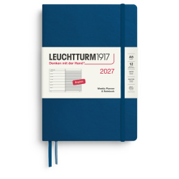 Calendrier Weekly Planner & Notebook 2026 A5 Indigo dans le groupe Papiers & Blocs / Calendriers et agendas / Calendriers 12 mois chez Pen Store (137522)