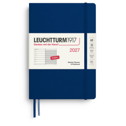 Calendrier Weekly Planner & Notebook 2026 A5 Navy dans le groupe Papiers & Blocs / Calendriers et agendas / Calendriers 12 mois chez Pen Store (137523)