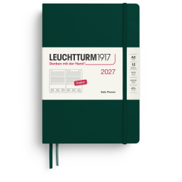 Calendrier Daily Planner 2027 A5 Forest Green dans le groupe Papiers & Blocs / Calendriers et agendas / Calendriers 12 mois chez Pen Store (137531)