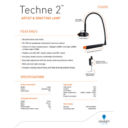 Techne 2 Artist & Drafting Lamp dans le groupe Loisirs créatifs / Accessoires Hobby / L'illumination chez Pen Store (137590)