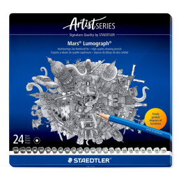 Mars Lumograph ensemble de 24 dans le groupe Matériels d'artistes / Craie et Graphite / Graphite et crayon à papier chez Pen Store (137591)