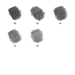 Crayon de graphite Mars Lumograph Jumbo set de 5 dans le groupe Stylos / Écrire / Crayons à papier chez Pen Store (137597)