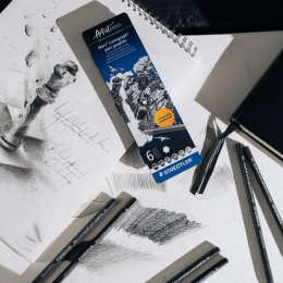Crayons graphite Mars Lumograph lot de 6 dans le groupe Matériels d'artistes / Craie et Graphite / Graphite et crayon à papier chez Pen Store (137602)