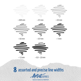 Pigment Liner lot de 8 dans le groupe Stylos / Crayons d'artistes / Feutres Fineliners chez Pen Store (137608)