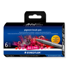 Pigment Arts Brush Pen ensemble de 6 Red/Pink dans le groupe Stylos / Crayons d'artistes / Feutres pinceaux chez Pen Store (137610)