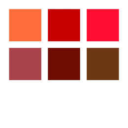 Pigment Arts Brush Pen ensemble de 6 Red/Brown dans le groupe Stylos / Crayons d'artistes / Feutres pinceaux chez Pen Store (137617)