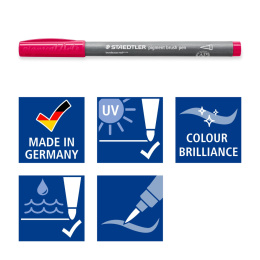 Pigment Arts Brush Pen ensemble de 6 Basic dans le groupe Série de produits / Staedtler Artist Series chez Pen Store (137619)