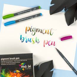 Pigment Arts Brush Pen ensemble de 6 Basic dans le groupe Série de produits / Staedtler Artist Series chez Pen Store (137619)