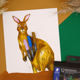 Pigment Arts Brush Pen ensemble de 12 Nature dans le groupe Stylos / Crayons d'artistes / Feutres pinceaux chez Pen Store (137622)