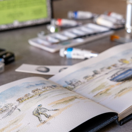 Art Journal Aquarelle CP 21x14 cm dans le groupe Papiers & Blocs / Bloc Artiste / Cahiers d'esquisses chez Pen Store (137647)
