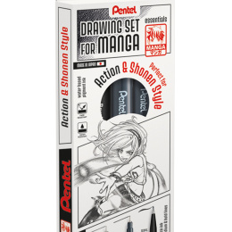 Drawing Set Manga Action & Shonen dans le groupe Stylos / Crayons d'artistes / Feutres Fineliners chez Pen Store (137667)
